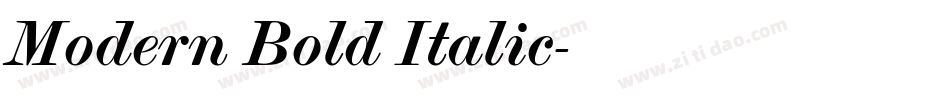 Modern Bold Italic字体转换